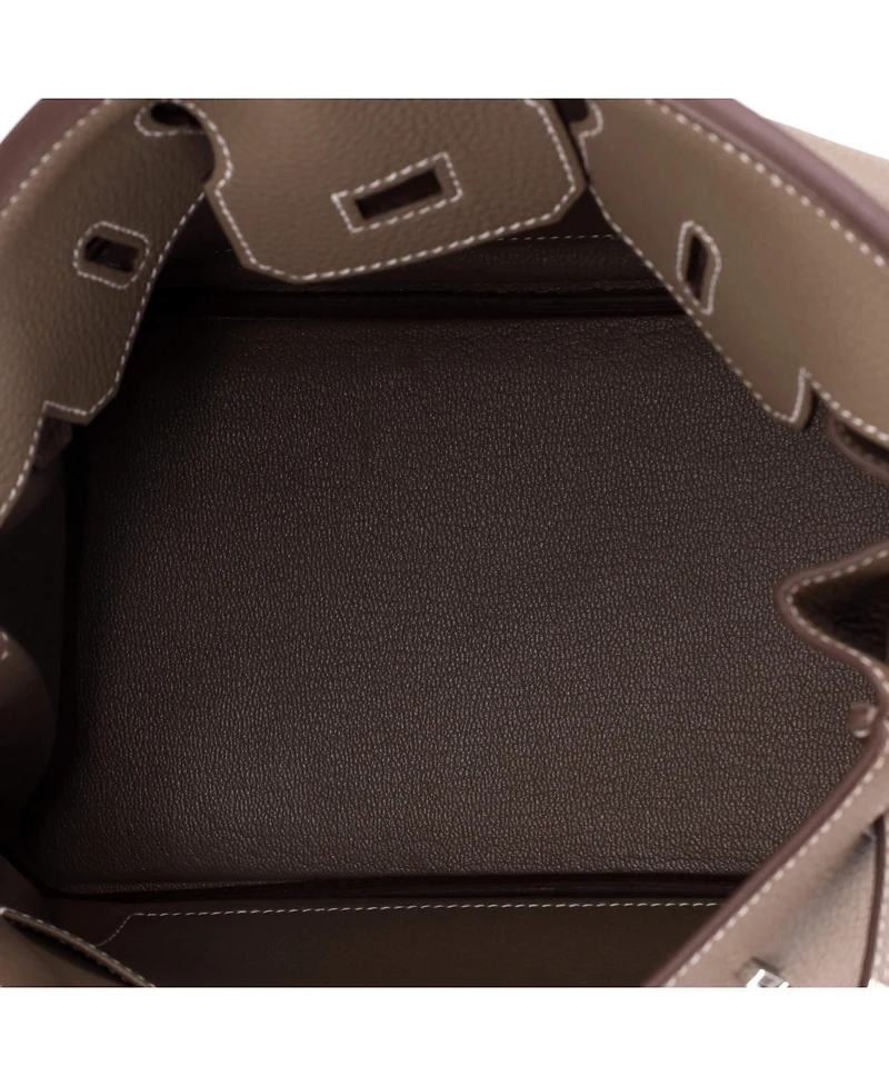 Pre-Owned HERMES Birkin 25 Handbag Togo with Palladium Hardware