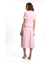 Karen Millen Women's Belted Midi Dress