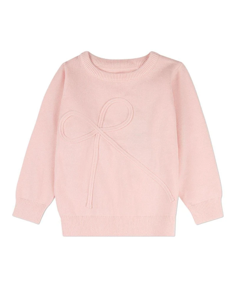 MeMoi Little Girls 2 Piece 2-3 100% Cotton Knit Set with Bow Trim