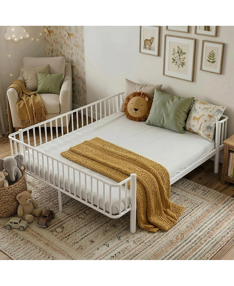 Streamdale Furniture Metal Daybed with Sturdy Steel Slat Support