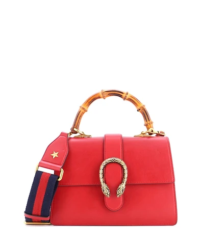 Pre-Owned Gucci Dionysus Bamboo Top Handle Bag Leather