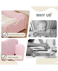 Streamdale FurnitureCloud-Shaped Upholstered Toddler Bed with Safety Guardrails