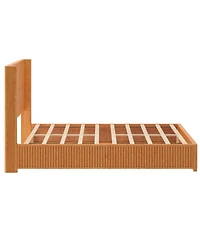 Streamdale Furniture Solid Wood Queen Platform Bed Frame with Headboard Easy Assembly