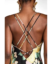 Coast Women's Strappy Floral Fringe Maxi Dress
