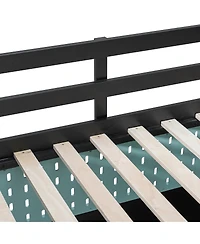 Streamdale Furniture Gaming Loft Bed with Desk Lights and Charging Station