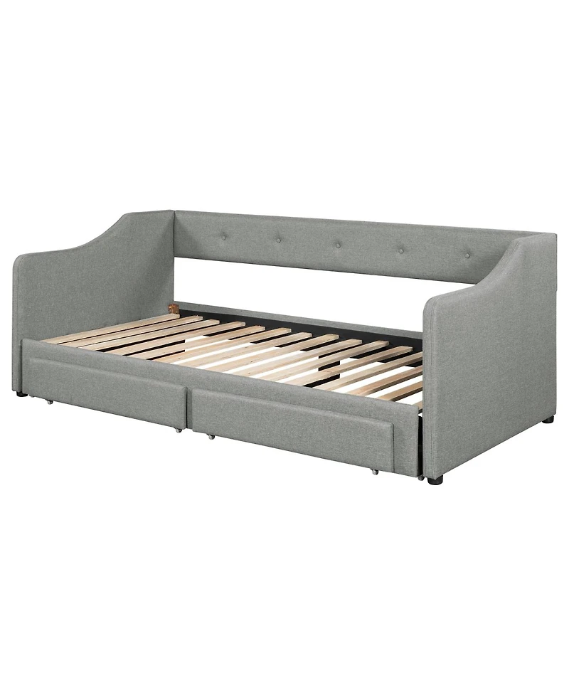 Streamdale Furniture to King Size Upholstered Daybed with Two Drawers