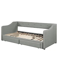 Streamdale Furniture to King Size Upholstered Daybed with Two Drawers