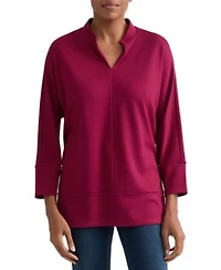 Jones New York Womens Johnny Collar Top