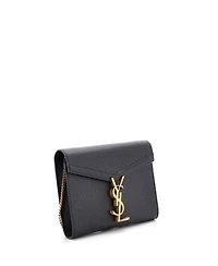 Pre-Owned Saint Laurent Mini Cassandra Chain Wallet Leather