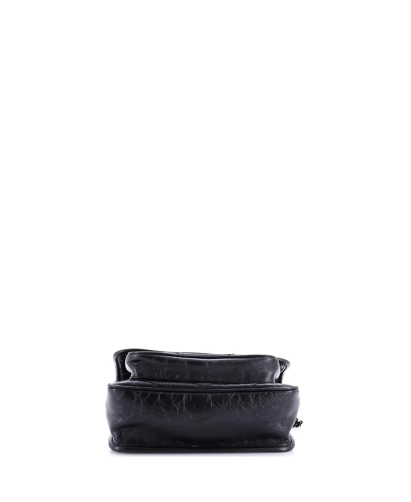 Pre-Owned Saint Laurent Baby Niki Chain Flap Bag Matelasse Chevron Leather