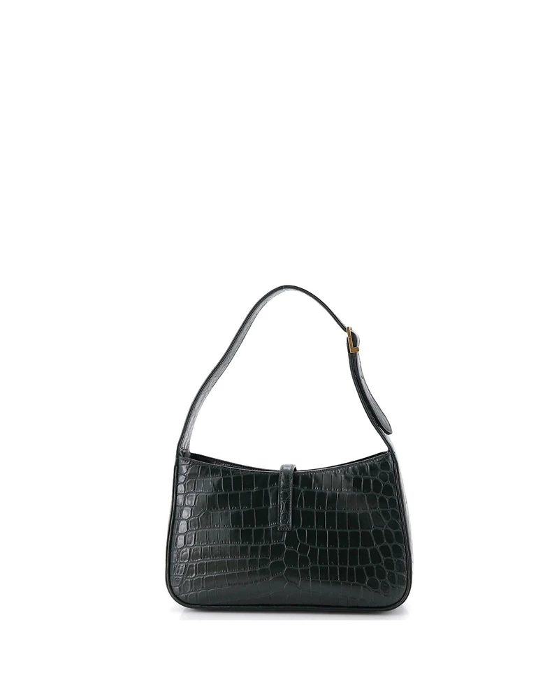 Pre-Owned Saint Laurent Small Le 5 a 7 Hobo Embossed Leather