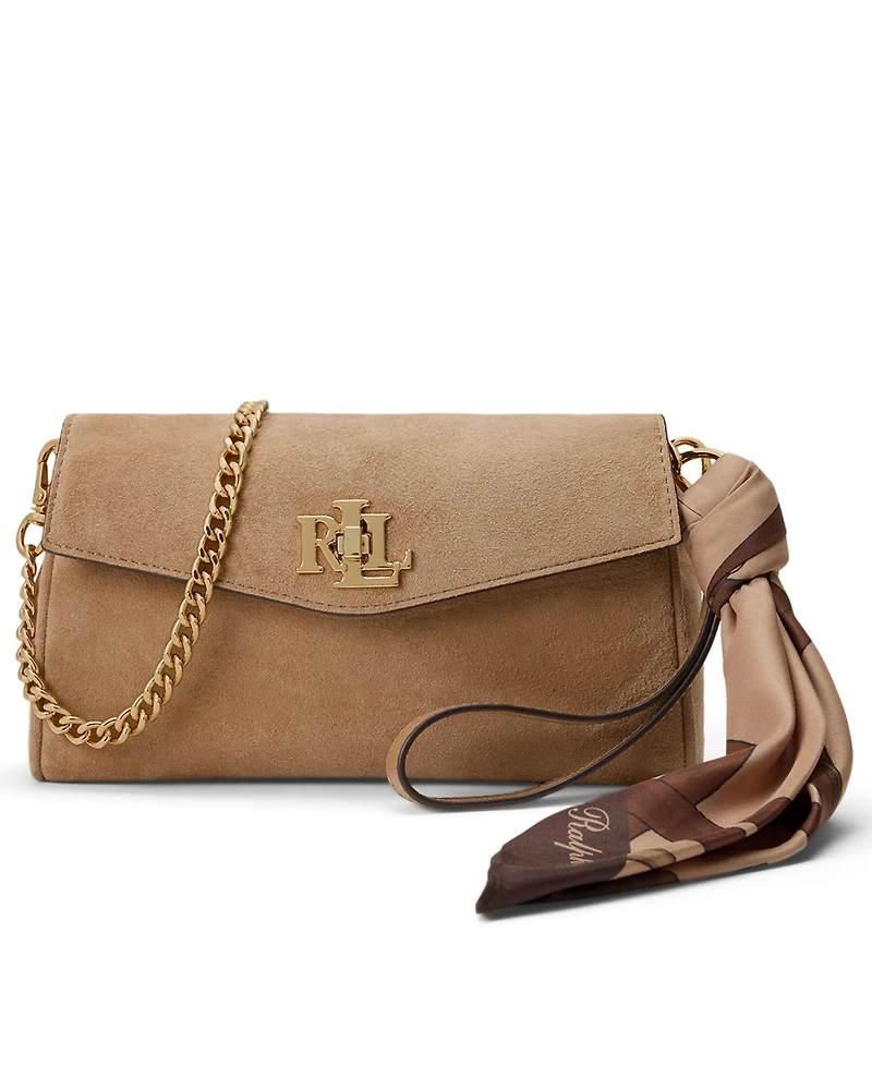 Lauren Ralph Scarf Trim Crossbody Handbag