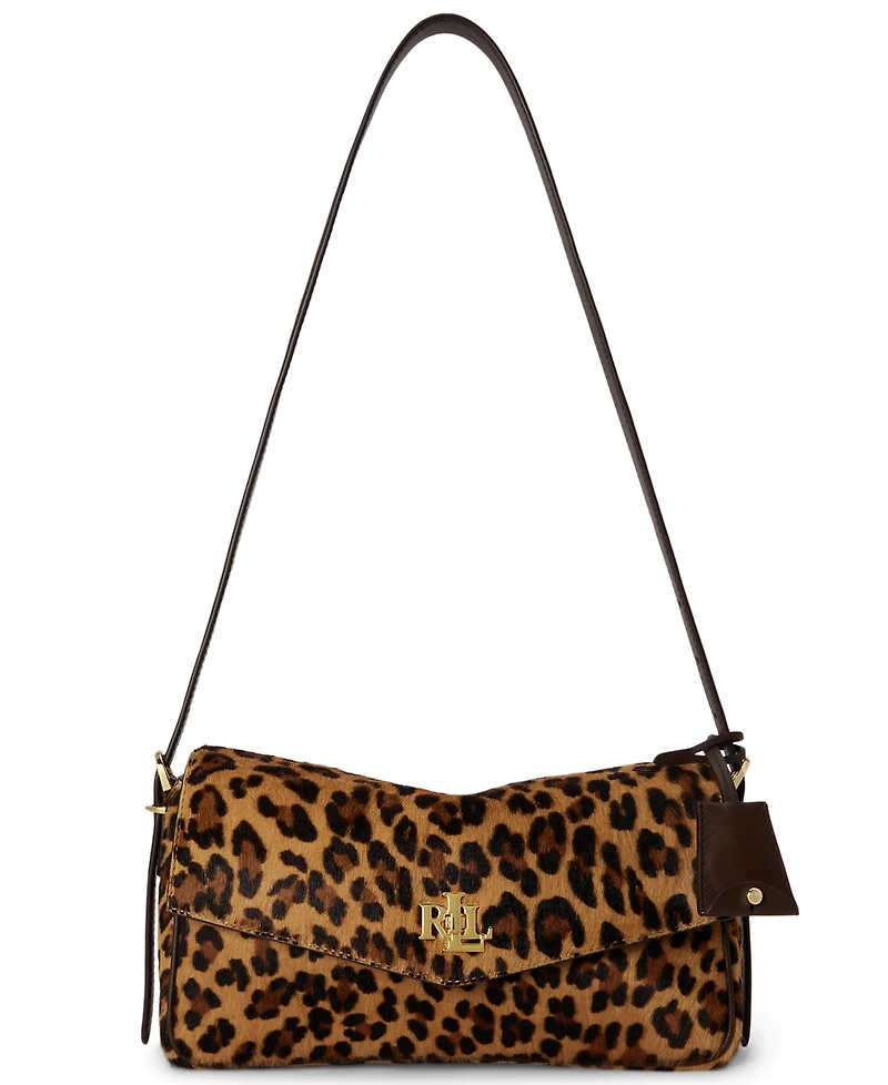 Lauren Ralph Lauren Leopard Print Small Farrah Shoulder Handbag