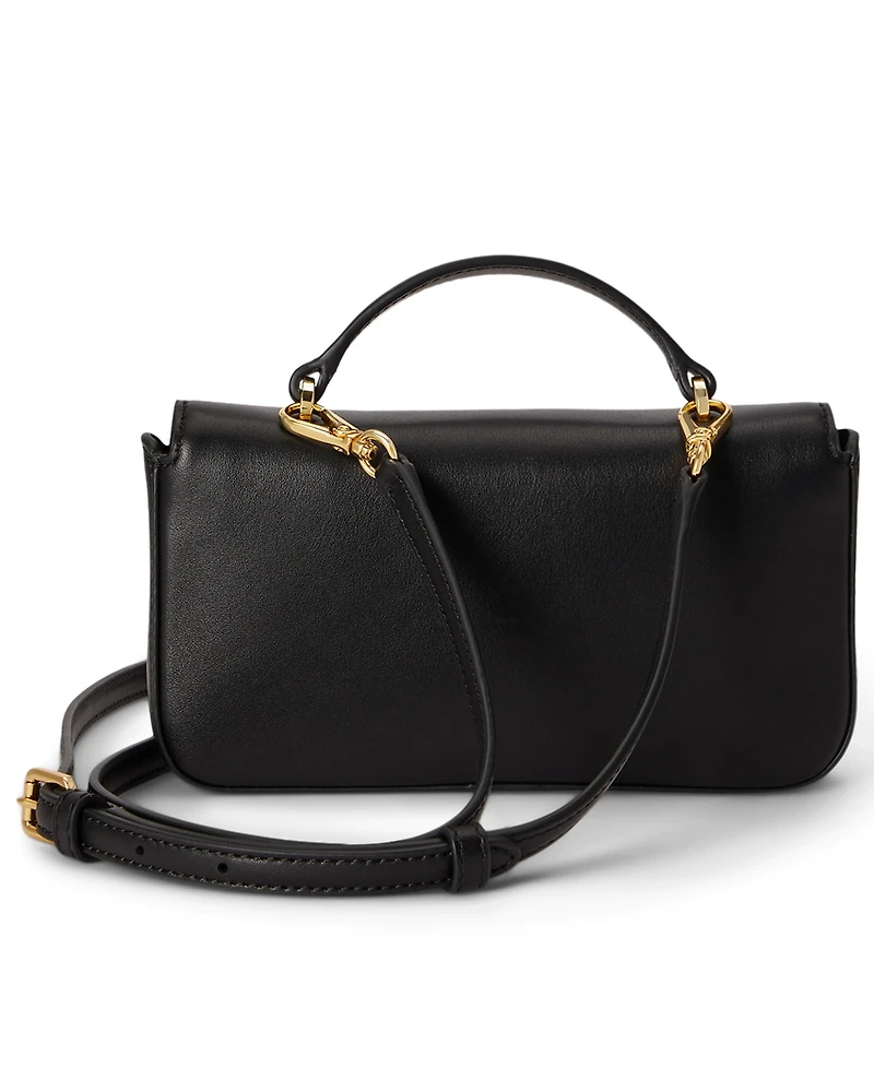 Lauren Ralph Marcy Small Smooth Leather Crossbody Handbag