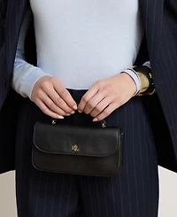 Lauren Ralph Marcy Small Smooth Leather Crossbody Handbag