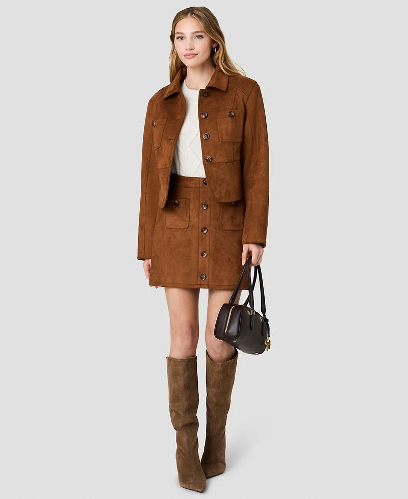French Connection Women's Collared Button-Front Tailored Jacket