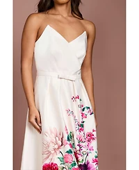 Coast Women's Wired Bandeau Border Print Maxi Dress