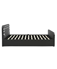 Streamdale Furniture Queen-Size Cyberpunk Hydraulic Storage Gaming Bed with Padded Headboard