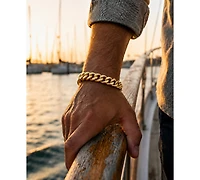 Quiksilver Men's Miami 18k Yellow Gold-Plated Cuban Chain Bracelet