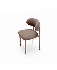 Streamdale Furniture Set of Modern Farmhouse Fabric Upholstered Dining Chairs with Metal Legs