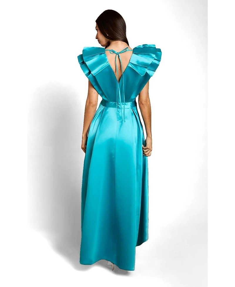 Coast Women's V-Neck High Low Midi Dress