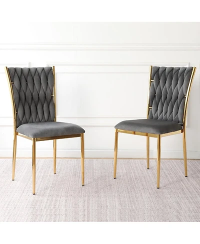 Streamdale Furniture Modern Velvet Dining Chairs with Legs