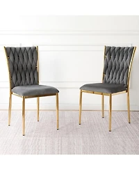 Streamdale Furniture Modern Velvet Dining Chairs with Legs