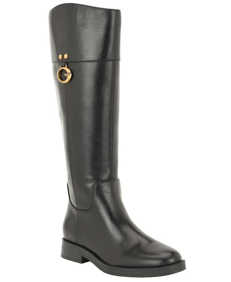 Guess Women's Kandra Tall Signature G Logo Riding Block Heel Boots