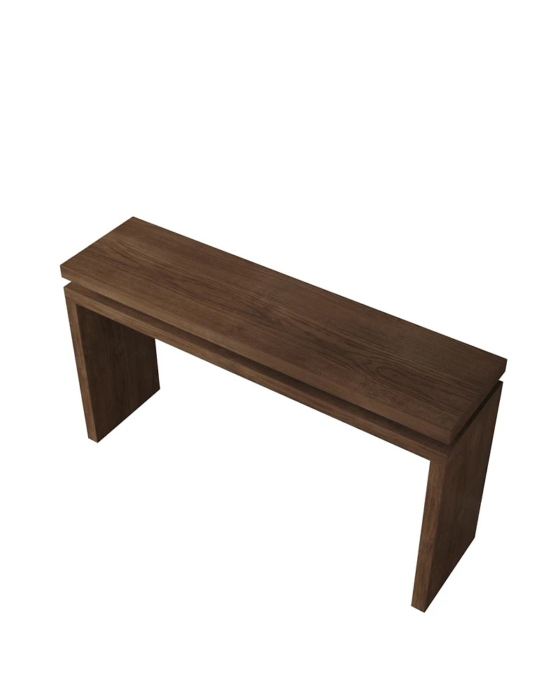 Streamdale Furniture 60'' Antique Farmhouse Console Table with Double Board Design