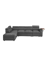 Streamdale Furniture Fabric Sectional Sofa with Storage Ottoman
