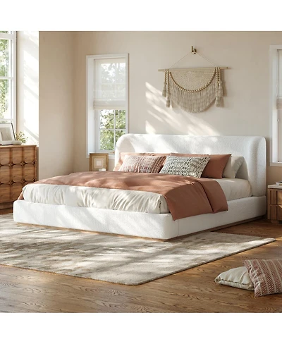Streamdale Furniture King Size Low-Profile Upholstered Platform Bed