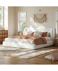 Streamdale Furniture King Size Low-Profile Upholstered Platform Bed