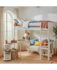Streamdale Furniture Full Size Daybed with Trundle Three Storage Drawers and Solid Wood Frame