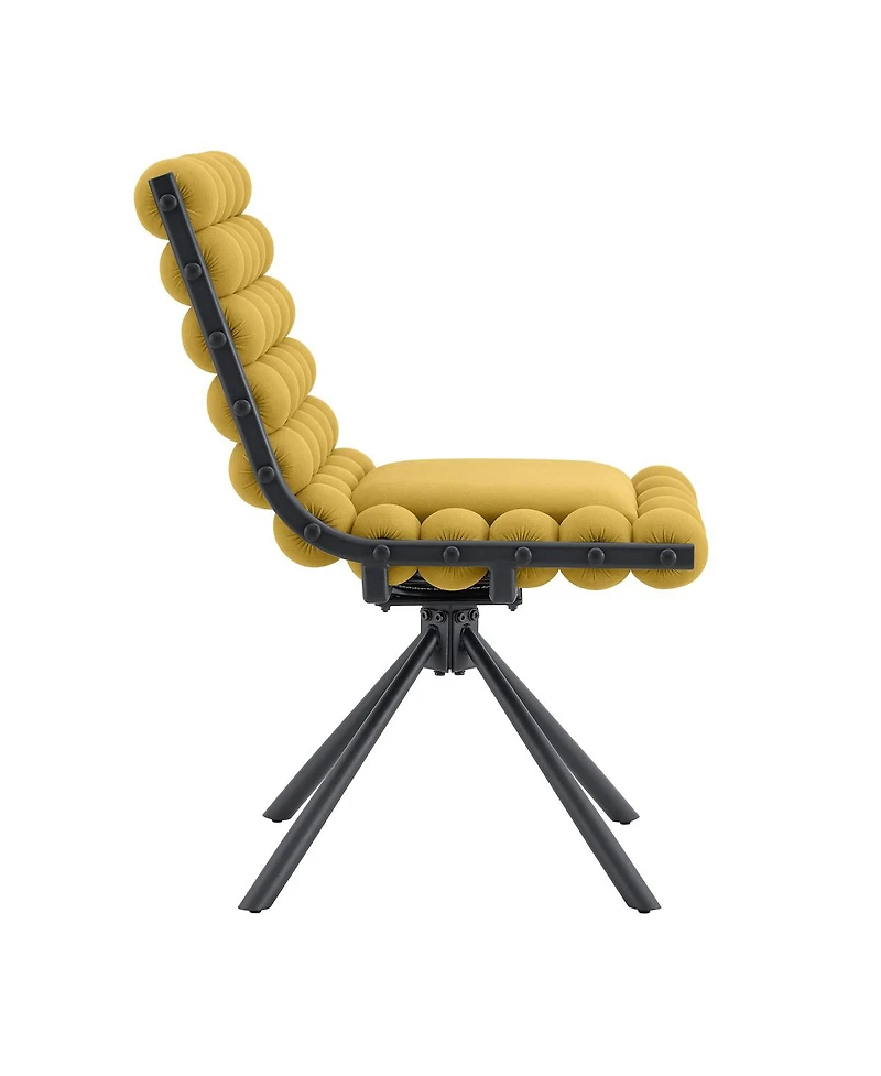 Streamdale FurnitureSet of 2 Velvet Bubble Dining Chairs with Legs