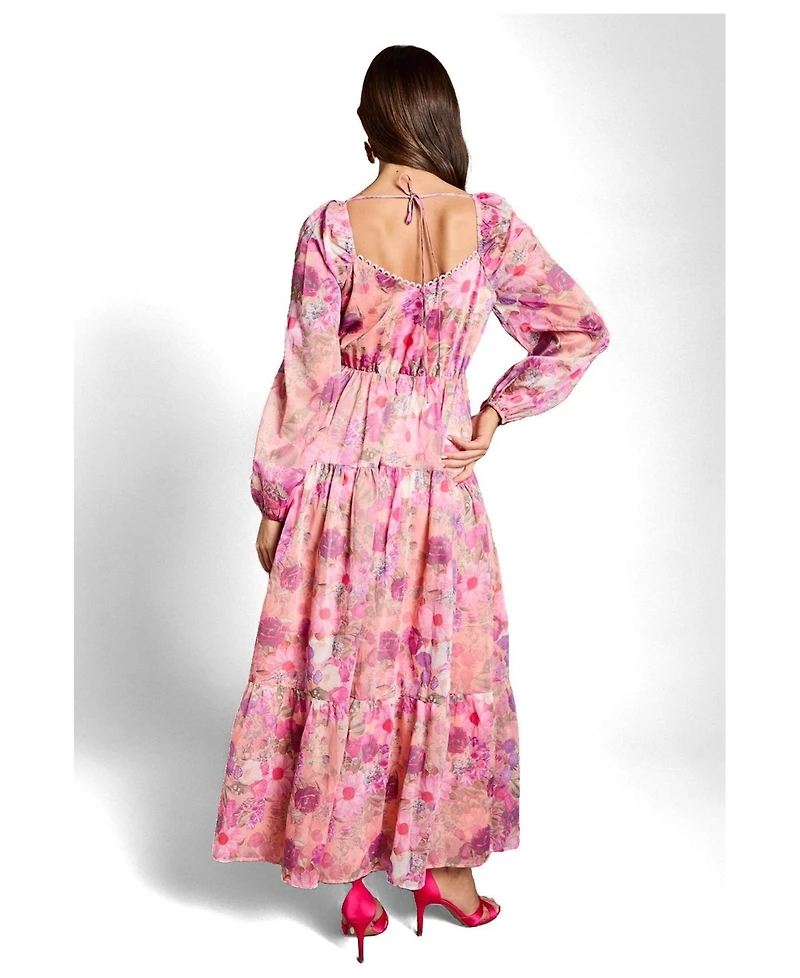 Coast Women's Printed Fit and Flare Maxi Dress