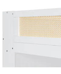 Streamdale Furniture Twin over Full Bunk Bed with Shelf and Led