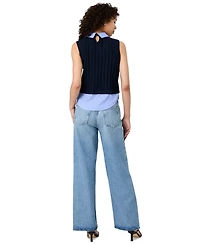 French Connection Women's Sleeveless Collared Keyhole Top