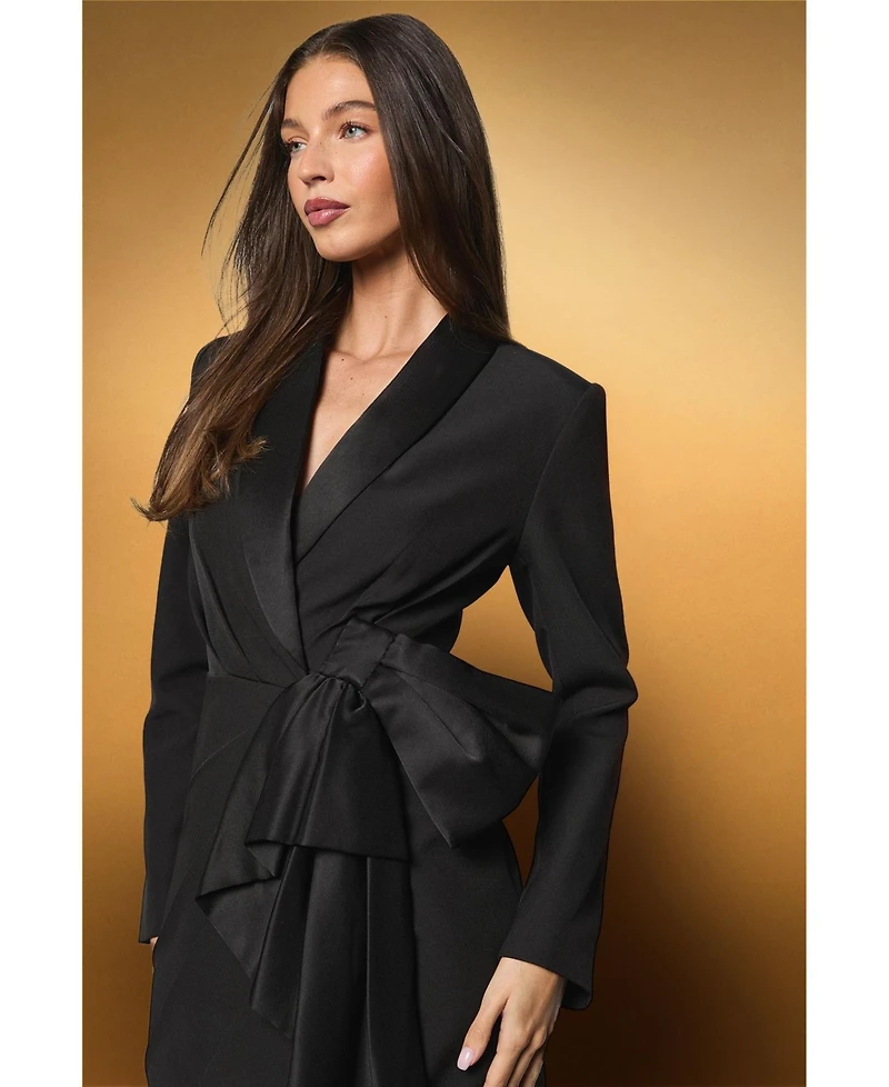 Coast Women's Muse Bow Front Satin Maxi Dress