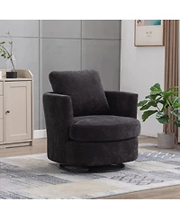 Streamdale Furniture 31.9''W Chenille Swivel Barrel Accent Chair