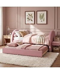 Streamdale Furniture Twin Size Upholstered Day Bed Frame With Pull in And Out Function