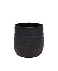 Streamdale Furniture Set of 2 Large Round Magnesium Oxide Planters with Drainage Holes