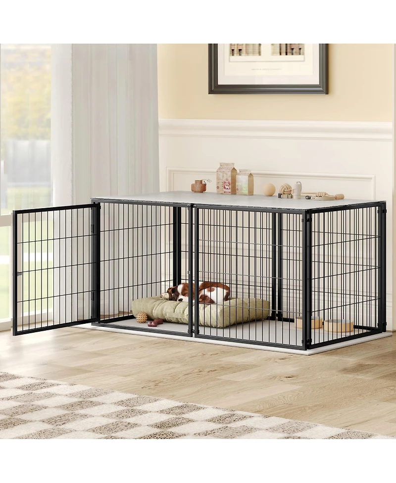 Streamdale Furniture Large Dog Cage and Playpen with Top Indoor Pet Kennel