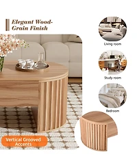 Streamdale Furniture 47.2'' Lift Top Coffee Table with Hidden Storage and Oval Design