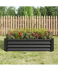Streamdale Furniture 2-Pieces 4x2x1ft Metal Raised Garden Bed for Flowers and Vegetables