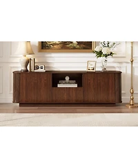 Streamdale Furniture 70-inch Modern Tv Stand for TVs up to 80'' with Storage and Curved Corners