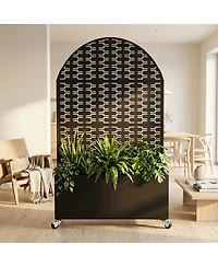 Streamdale Furniture Arched Metal Privacy Screen with Planter Box 70.87'' Tall