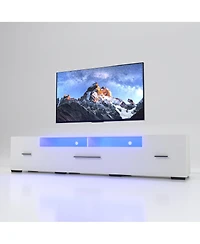 Streamdale Furniture Led Tv Stand for 55-80 Inch TVs with Power Outlet Modern Console