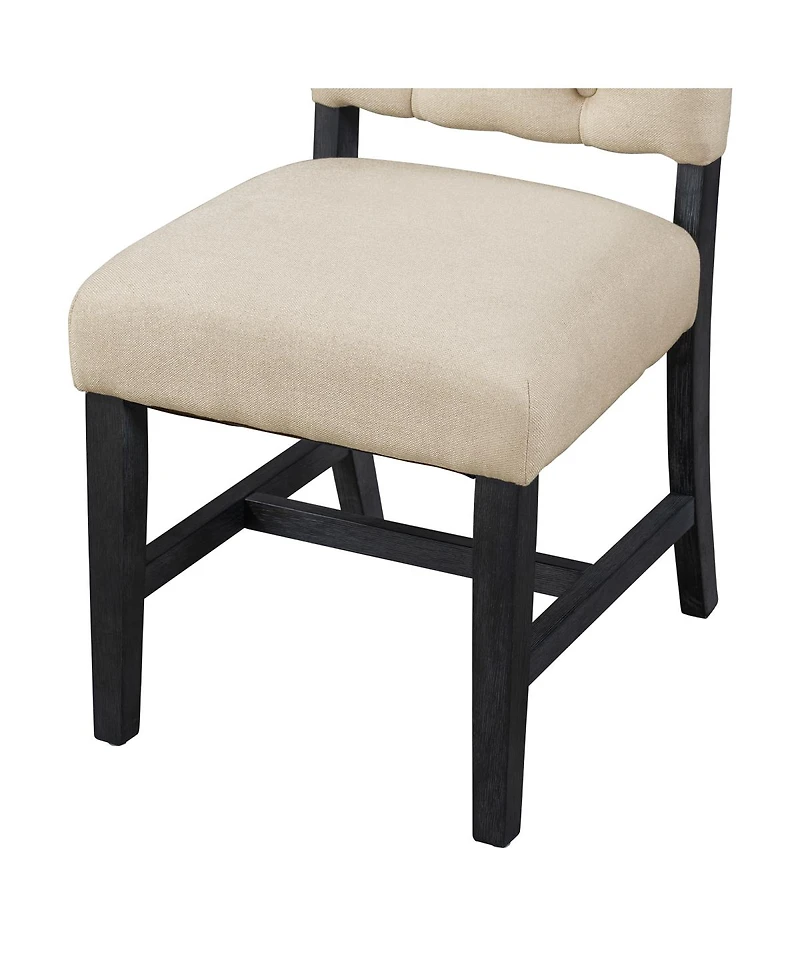 Streamdale Furniture Retro Style Upholstered Dining Chair Set (2-Pack Espresso)