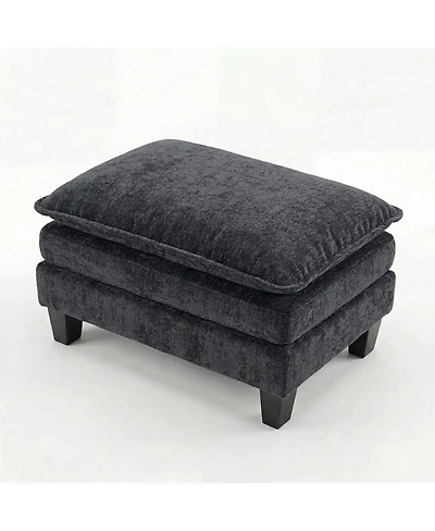Streamdale Furniture Rectangular Chenille Padded Ottoman Footstool