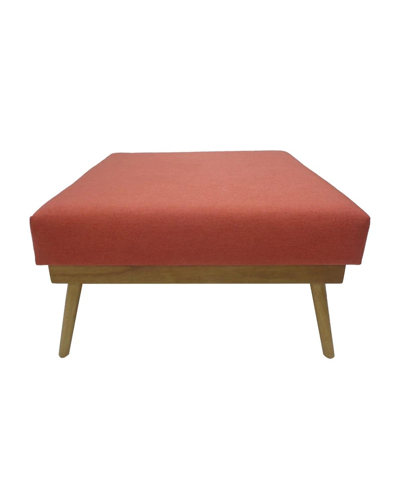 Streamdale Furniture 33'' Large Square Upholstered Farmhouse Ottoman Coffee Table
